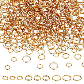 450 шт 3 стиль 304 разъемные кольца из нержавеющей стали, кольца с двойной петлей, плоско-круглые