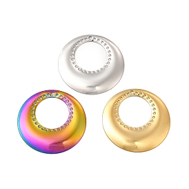 Ion Plating(IP) 304 Stainless Steel Pendants, Donut Charm