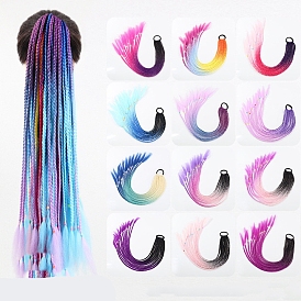 Trenzas de colores de fibra de alta temperatura pieza de cabello cola de caballo rastas adornos para el cabello, accesorios para el cabello mujer niños niña