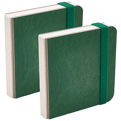 2шт. скетчбуки для акварели из искусственной кожи, внутри чистая бумага, квадратный