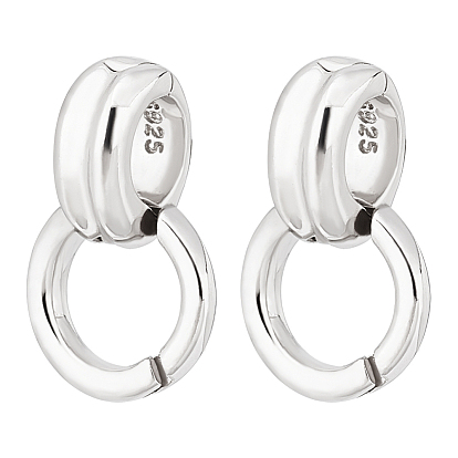 2Stück 925 Sterling Silber Anhänger Ösen, Ring