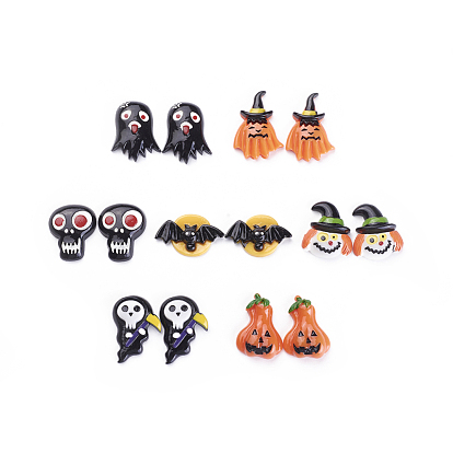 Cabujones de resina de tema halloween, formas mixtas