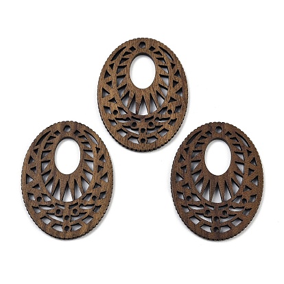 Подвески из орехового дерева, овальные