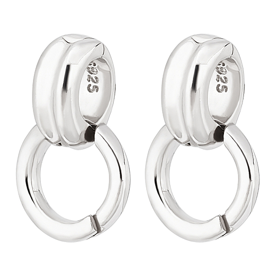 2Pcs 925 Sterling Silver Pendant Bails, Ring