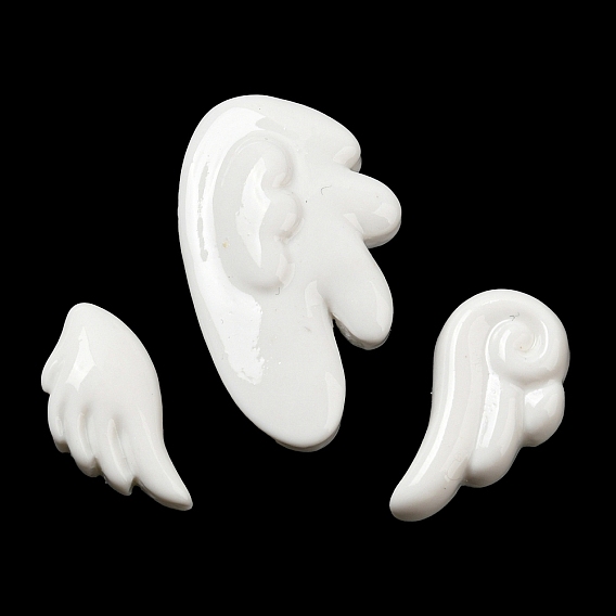 Кабошоны из непрозрачной смолы с декодированием крыльев ангела