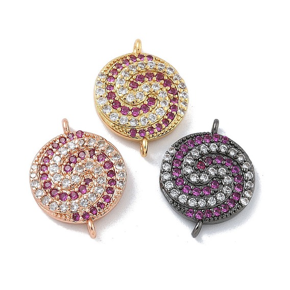 Подвески-подвески с микропаве из латуни с отделкой стойки и орхидеи и прозрачного кубического циркония, долговечный, без кадмия и без свинца