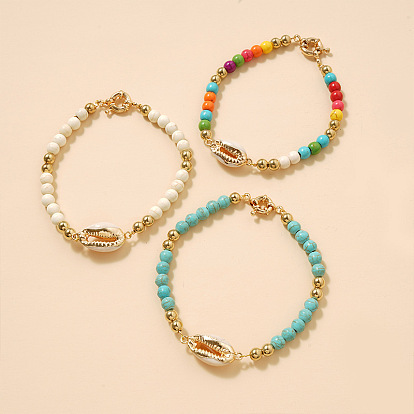 Ethnic Style Turquoise Beaded Women's Bracelet with Colorful Stones
