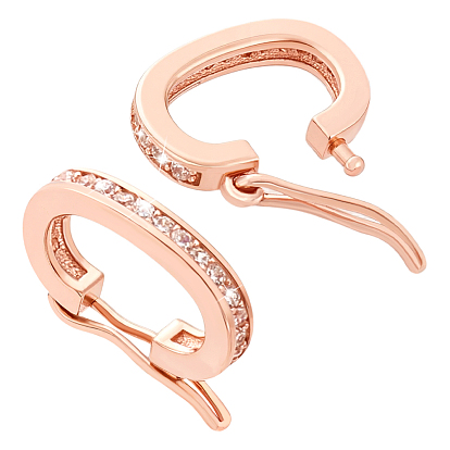 2 шт. 925 застежки-крутилки из стерлингового серебра, с четким кубического циркония, овальные, с печатью 925