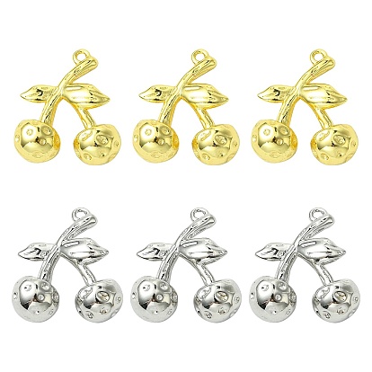 6 шт. 2 цвета латунные подвески, черри прелести, стойки покрытие, долговечный