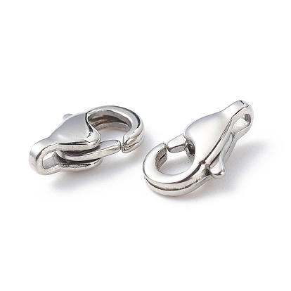304 Stainless Steel Lobster Claw Clasps, Grade A