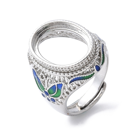 Регулируемые настройки основания кольца из латунной эмали, стойки покрытие, долговечный, без свинца и без кадмия, овальные