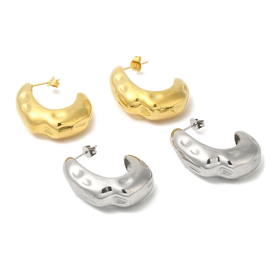 304 серьги-пусеты из нержавеющей стали с поворотной аркой, серьги-кольца