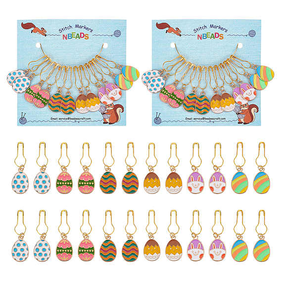 Сплав эмаль кулон пасхальное яйцо запирание маркеры петель, железный маркер петель из калебаса