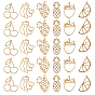 Zinc Alloy Open Back Bezel Pendants, For DIY UV Resin, Epoxy Resin, Pressed Flower Jewelry, Fruit