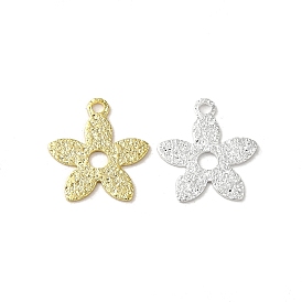 Brass Charms, 5-Petal Flower Charms