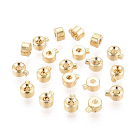 Зажимные бусины из латуни, без никеля , колонка