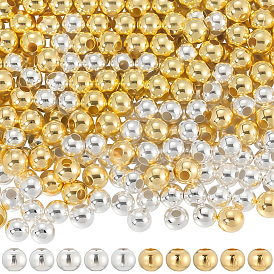 600 шт. 2 цвета железных дистанционных бусин, круглые