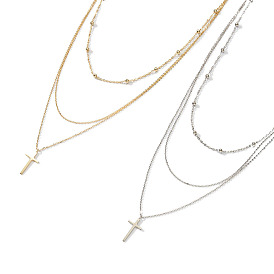 925 Sterling Silver 3 Layer Necklaces