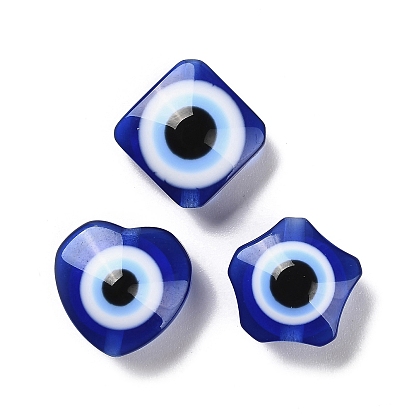 Непрозрачные шарики cmолы, злой стиль глаз, темно-синий