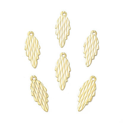 Brass Pendants, Cadmium Free & Lead Free, Leaf Charm