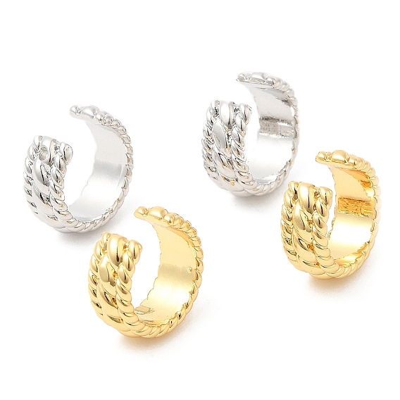 Латунь манжеты серьги, непрокалывающие серьги, долговечный, без свинца и без кадмия