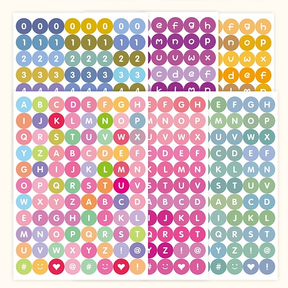 Letter A~Z PVC Plastic Stickers, Self-adhesive Decals, for Card-Making, Scrapbooking, Mobile Phone Shell, Notebooks