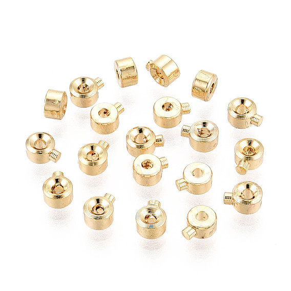 Зажимные бусины из латуни, без никеля , колонка