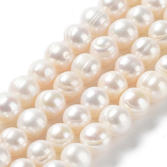 Natural Cultured Freshwater Pearl Beads Strands, Potato, Grade 2A