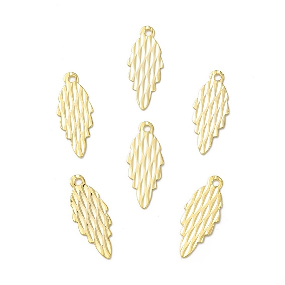 Brass Pendants, Cadmium Free & Lead Free, Leaf Charm
