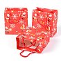 Christmas Themed Paper Bags, Rectangle, for Jewelry Storage