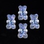 Transparent Acrylic Beads, Glitter Powder, Bear
