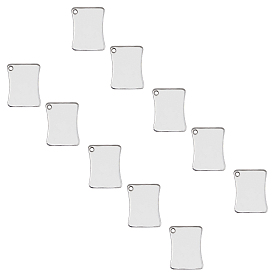 Unicraftale 304 Stainless Steel Pendants, Rectangle, Stamping Blank Tag