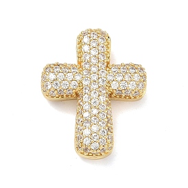 Латунные микро проложить кубического циркония подвески, крест прелести