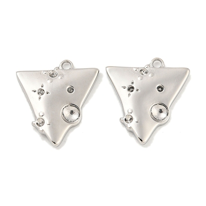 304 Stainless Steel Pendant Rhinestone Settings, Triangle