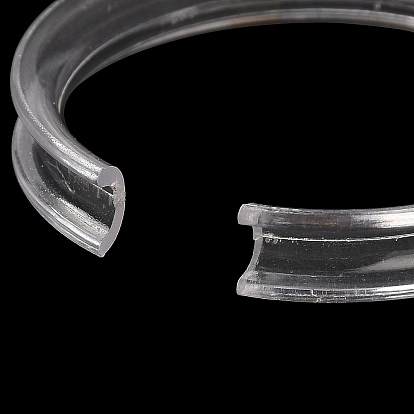 Transparent Plastic Single Bracelet Display Rings