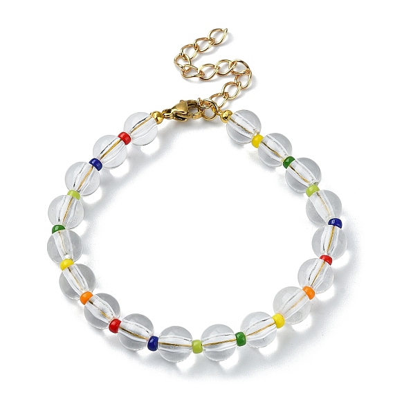 Acrylic & Seed Beaded Stretch Bracelets