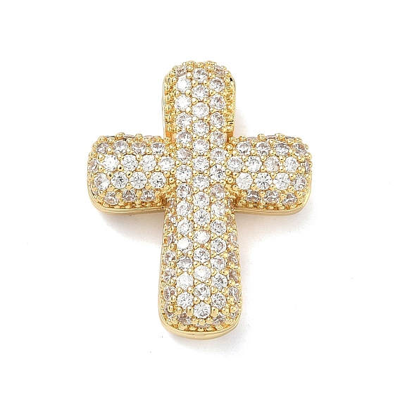 Латунные микро проложить кубического циркония подвески, крест прелести