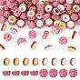 120Pcs 4 Styles Pave Disco Ball Beads, Polymer Clay Rhinestone Beads