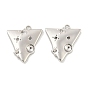 304 Stainless Steel Pendant Rhinestone Settings, High Polished Triangle