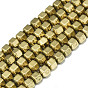 Electroplate Non-magnetic Synthetic Hematite Beads Strands, Round, Faceted