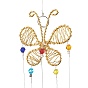 Butterfly Iron Colorful Chandelier Decor Hanging Prism Ornaments, with  Faceted Glass Prism, for Home Window Lighting Decoration