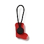 Christmas PVC Plastic Pendant Decorations, with Nylon Cord and Plastic Findings, Sock