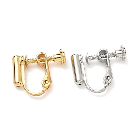 Латунные винты на клипсах-конвертерах, спиральный зажим для ушей, для не проколотых ушей, без никеля , долговечный