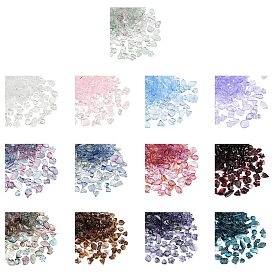 Прозрачные стеклянные бусины градиентного цвета, разнообразные