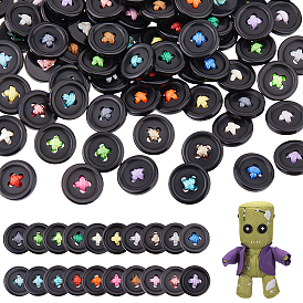 120шт 20 цвета смоляные пуговицы глаз кабошоны, кукольные глазные яблоки своими руками плоские круглые смоляные глаза для масок, куклы