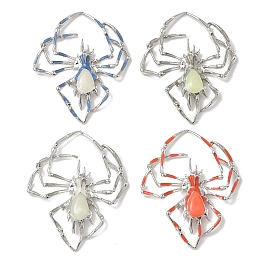 Эмали сплава большие кулоны, платина, паук