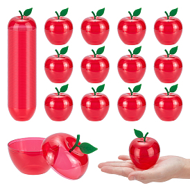 Рождественские прозрачные пластиковые подарочные коробки для хранения украшений в форме яблока с крышкой