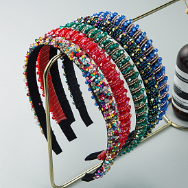 Diadema con cuentas de cristal bling bling, accesorios para el cabello de fiesta para mujeres niñas