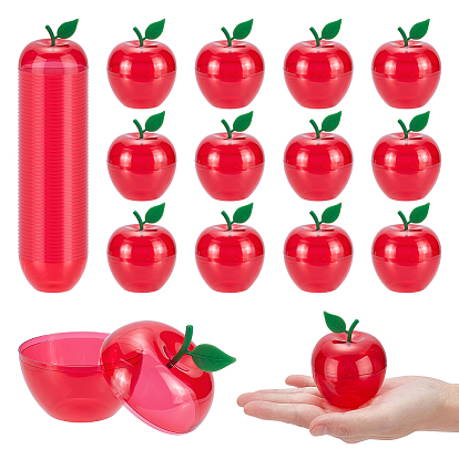 Рождественские прозрачные пластиковые подарочные коробки для хранения украшений в форме яблока с крышкой