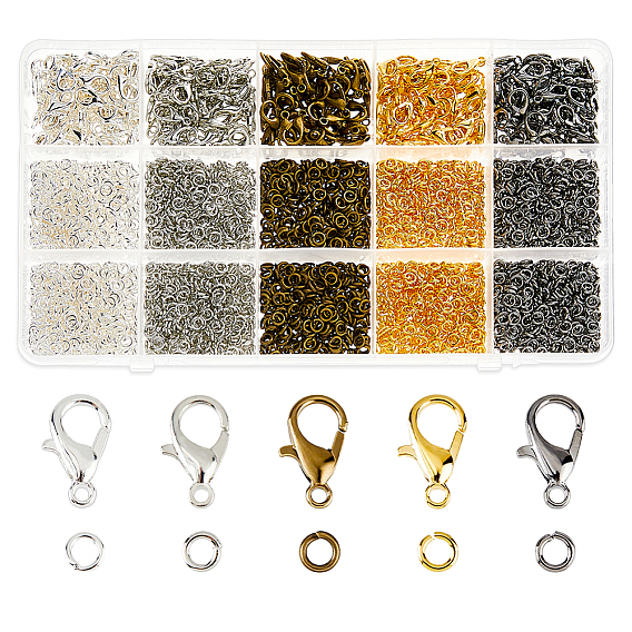 Карабин-лобстер из цинкового сплава, застежки на спусковой крючок, с латунными открытыми скачками